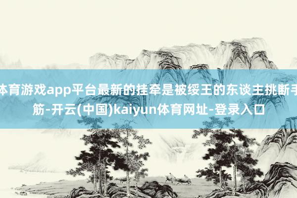 體育游戲app平臺最新的掛牽是被綏王的東談主挑斷手筋-開云(中國)kaiyun體育網(wǎng)址-登錄入口