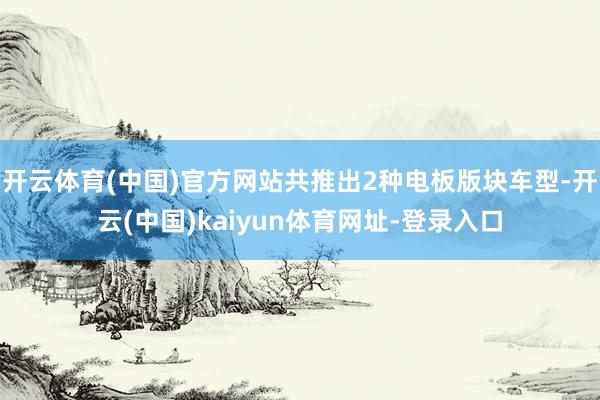 開云體育(中國)官方網站共推出2種電板版塊車型-開云(中國)kaiyun體育網址-登錄入口