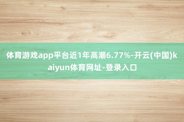 體育游戲app平臺近1年高潮6.77%-開云(中國)kaiyun體育網址-登錄入口